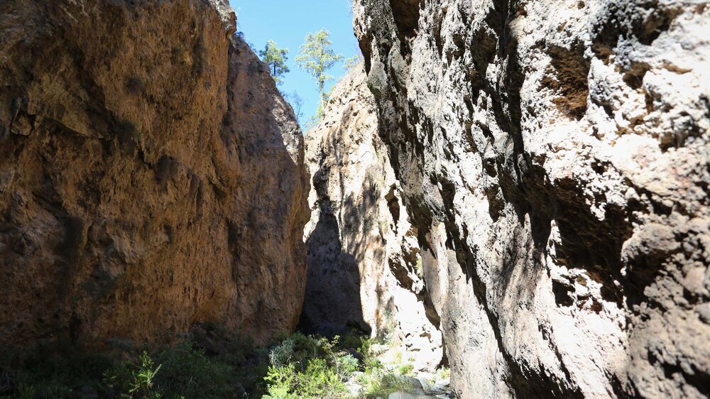 Wandern im Slotcanyon des Barranco del Río