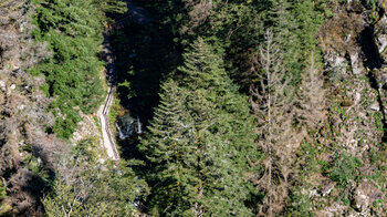 Blick von der Engelskanzel auf die Allerheiligen-Wasserfälle