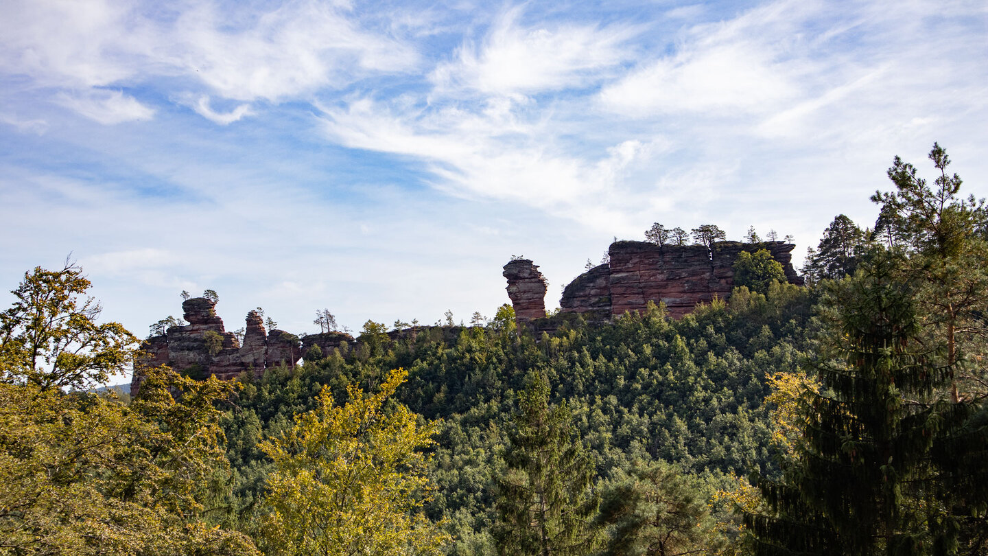 das Felsenriff der Lämmerfelsen vom Büttelfels