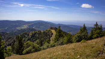 Ausblick auf den Hohe Kelch vom Wanderweg