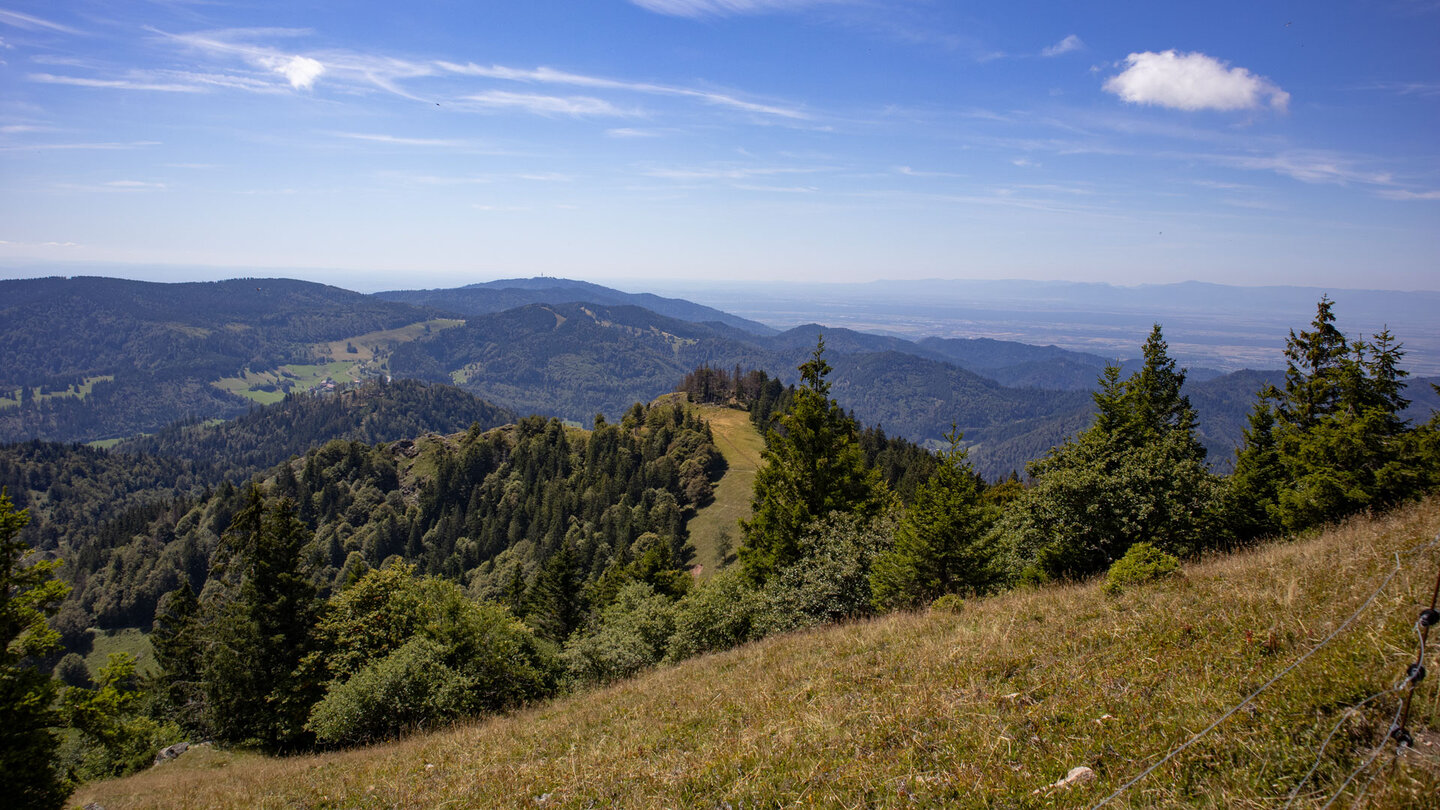 Ausblick auf den Hohe Kelch vom Wanderweg