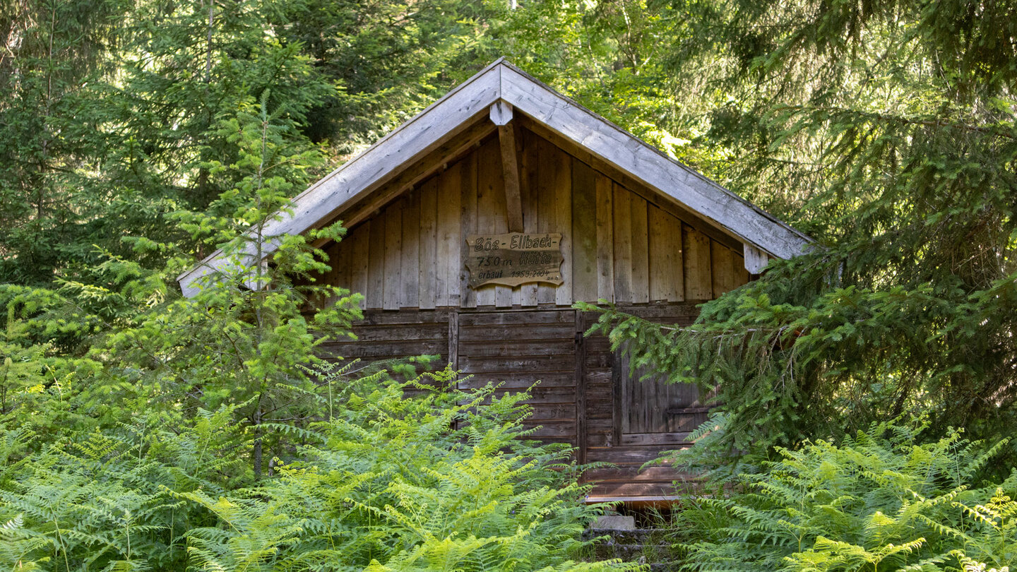 die Bös-Ellbach Hütte beim Trackingcamp