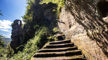 Treppenaufgang am Château de Froensbourg