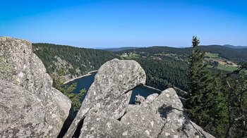 Ausblick auf den Lac Blanc mit Rocher Hans