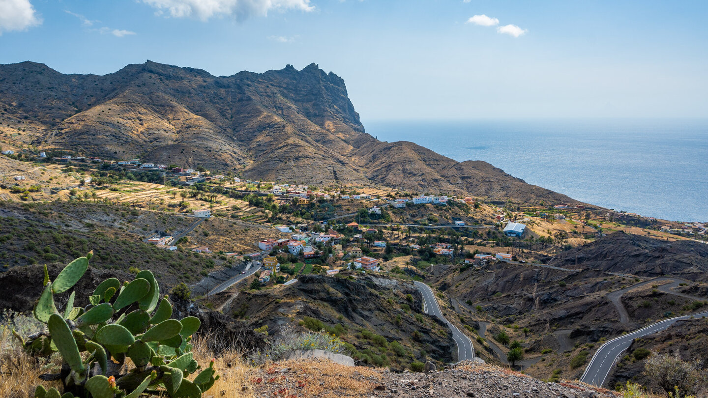 Blick auf Alojera und die Westküste von La Gomera