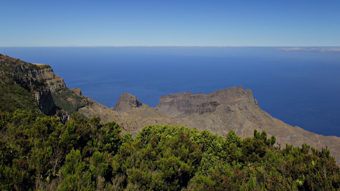 die Tejeleche-Berge vom Aussichtspunkt Mirador de Alojera auf La Gomera