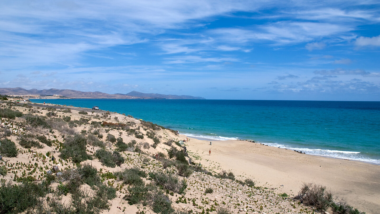 der Strandabschnitt Playa Barca an den Stränden von Sotavento auf Fuerteventura