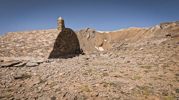 Steinböcke an der Hütte Refugio Vivac de la Caldera