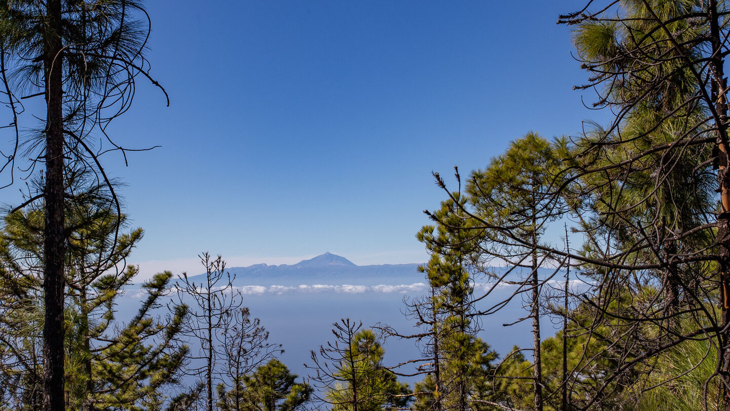 die Insel Teneriffa mit dem Teide vom Tamdaba-Naturpark