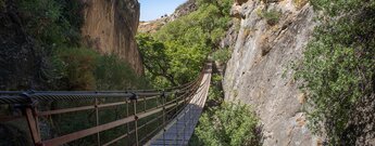 Hängebrücke bei den Cahorros del Río Monachil