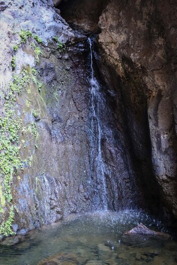 Der Wasserfall Cascada del Rio im Barranco del Río