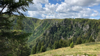 Ausblick auf Martinswand und Col de Falimont