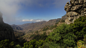 Ausblick über das Barranco de Benchijigua vom Mirador de Los Roques