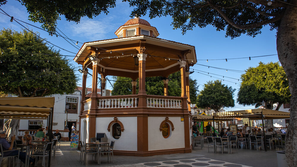 Das Ziel der Wanderung ist der Kiosk in Los Silos