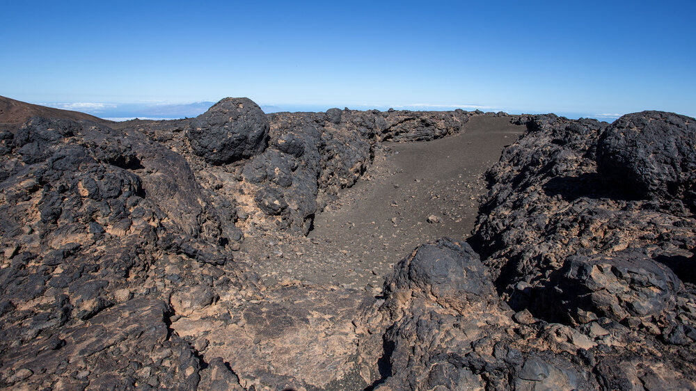 Lavaformation bei den Cuevas Negras im Teide Nationalpark