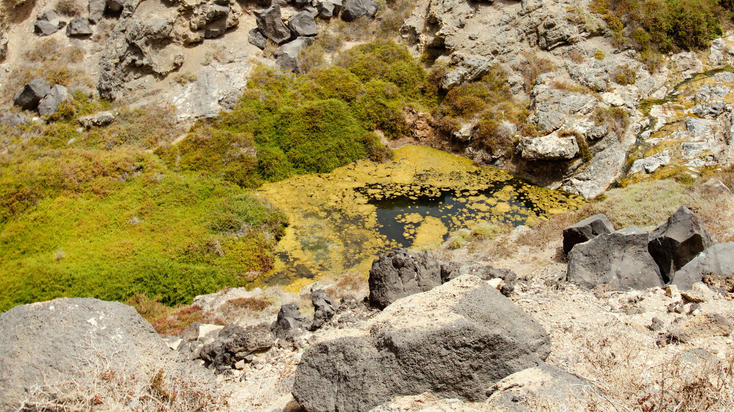 Wasserbecken im Barranco de Tebeto