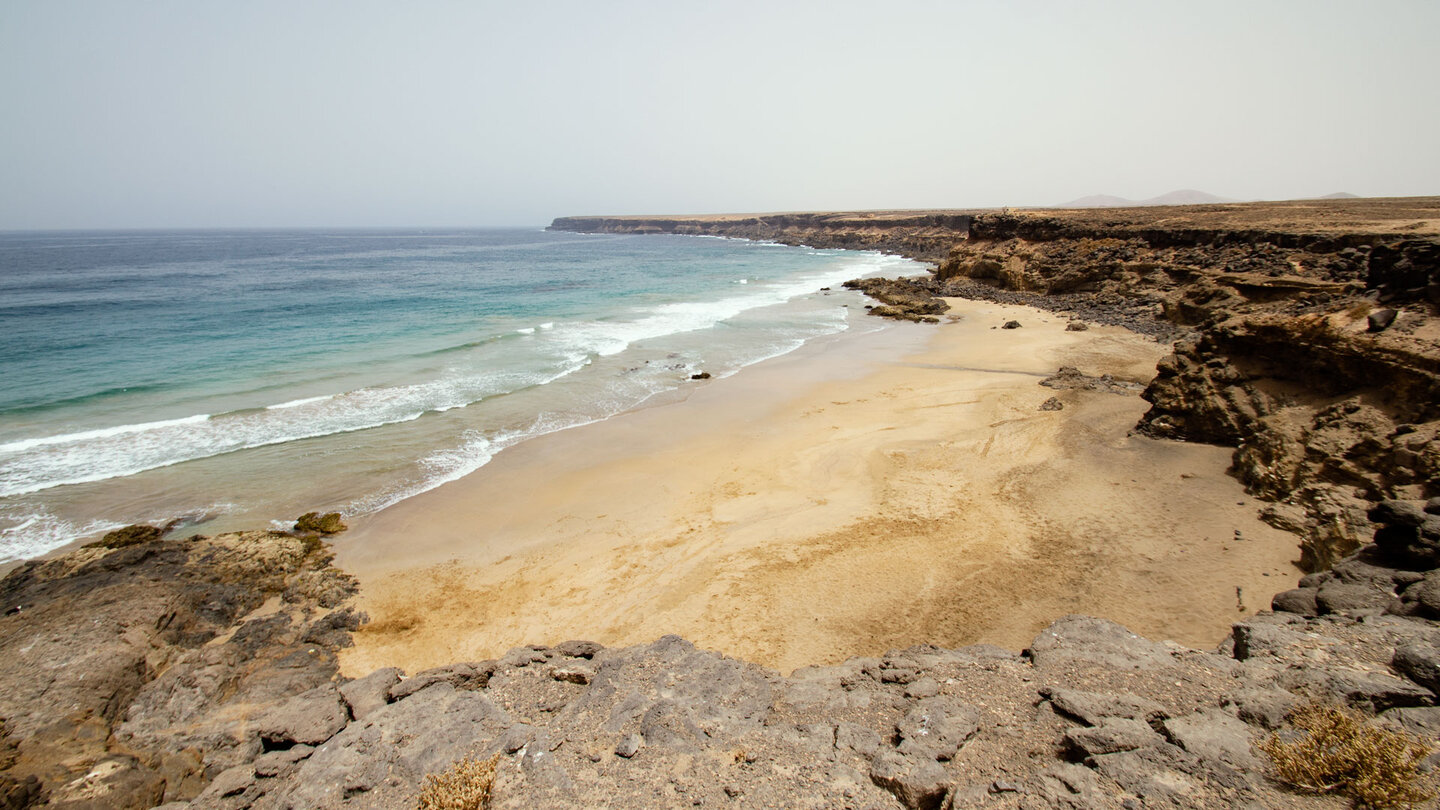 Blick über die Sandbucht Playa de Tebeto