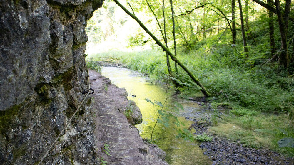 Wanderweg Genießerpfad - Gauchachschlucht entlang des Bachlaufes