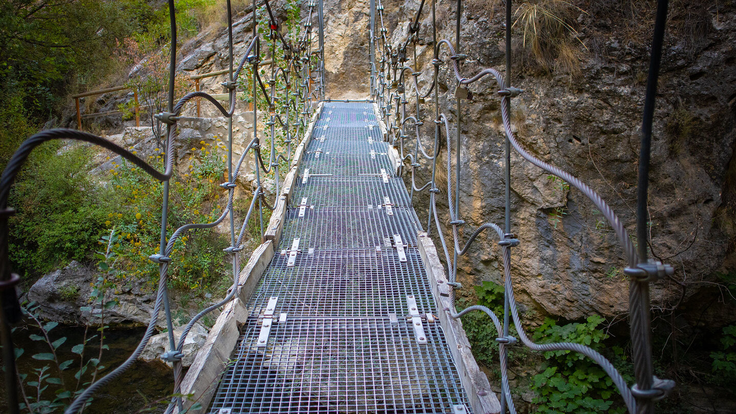 Hängebrücke am Río Castril