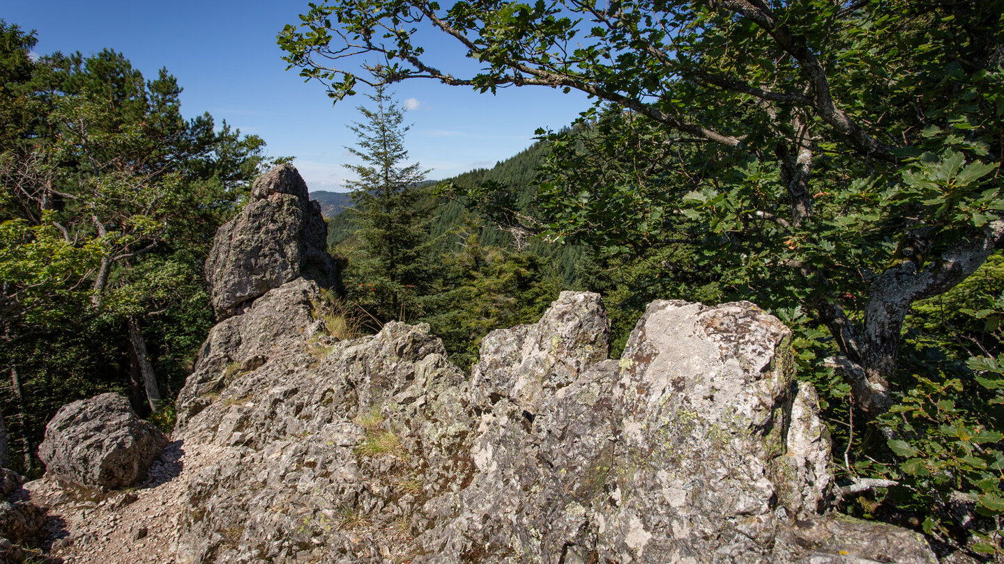 Felsspitze am Klettersteig Karlsruher Grat