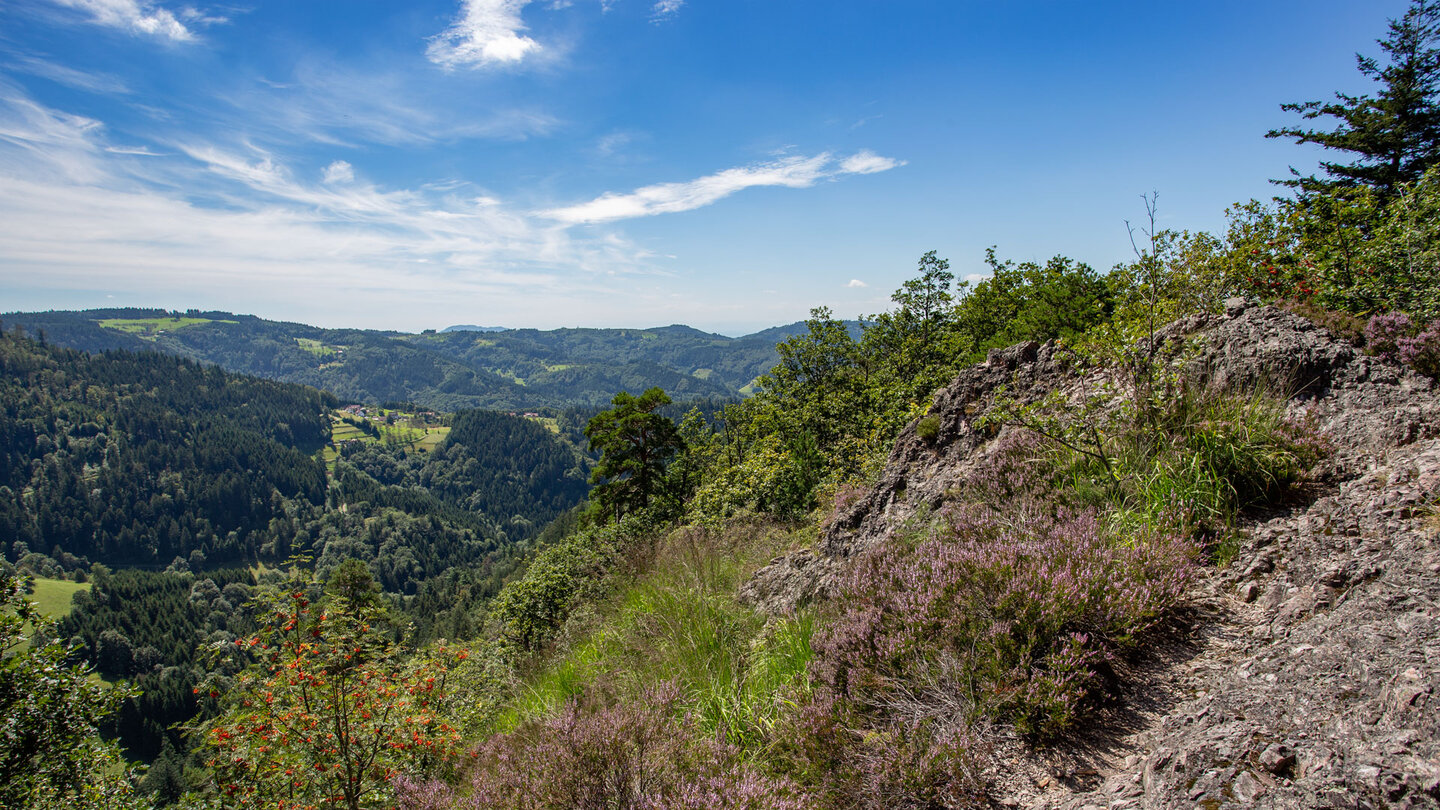 Ausblick über den Nordschwarzwald von der Wanderung am Karlsruher Grat