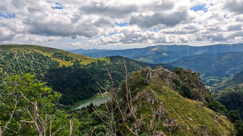 Blick über die Spitzköpfe und den Lac du Schiessrothried