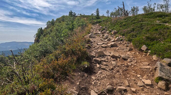 Fernwanderweg GR 5 auf Gipfel des Le Tanet