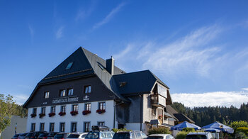 Startpunkt der 9. Etappe des Westwegs ist das Gasthaus Kalte Herberge