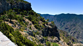 Blick vom Aussichtspunkt Mirador Degollada de Peraza auf La Gomera