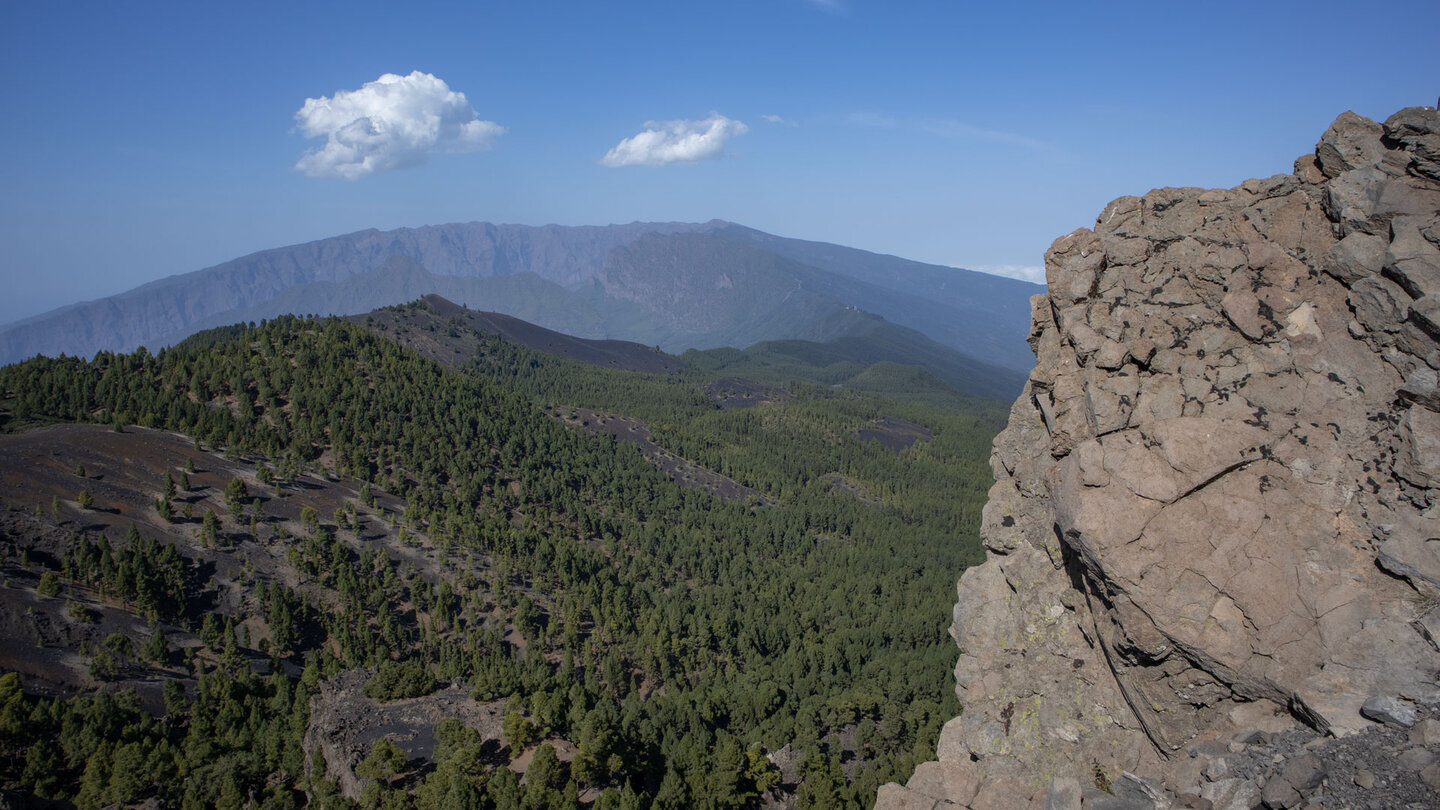 traumhafter Ausblick auf Cumbre Vieja, Cumbre Nueva und die Caldera vom Nambroque