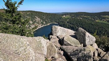 Blick auf den Bergsee Lac Blanc