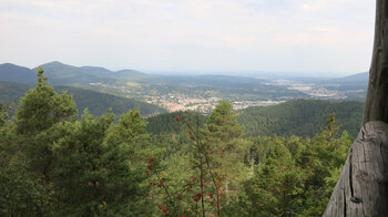 die Aussicht von der Elsbethhütte am Rockert