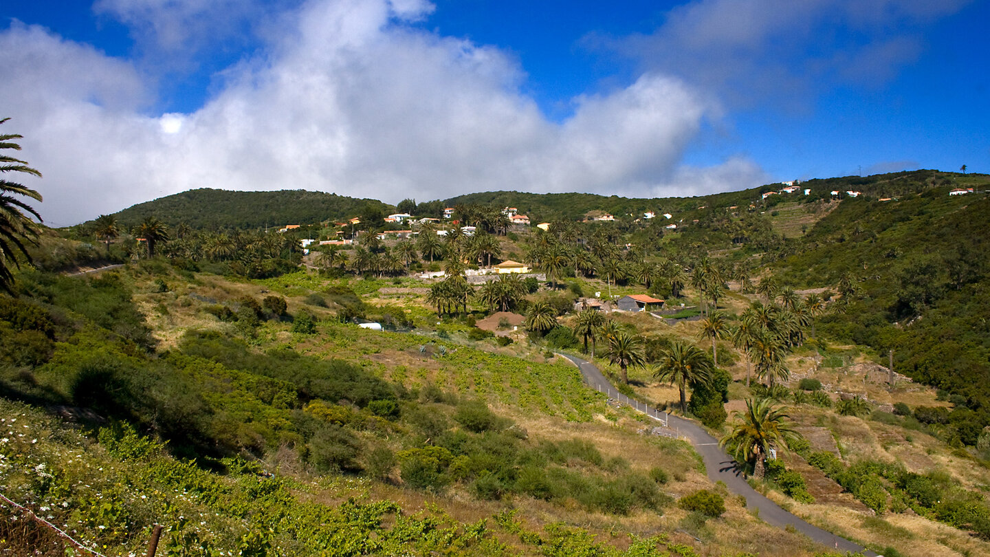 die Zufahrtsstraße nach Las Hayas auf La Gomera