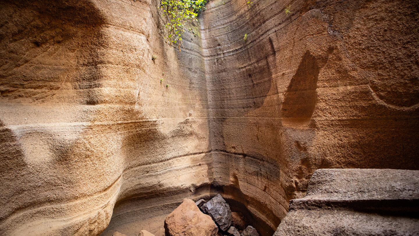 Endstück des begehbaren Bereichs in der Vacas-Schlucht