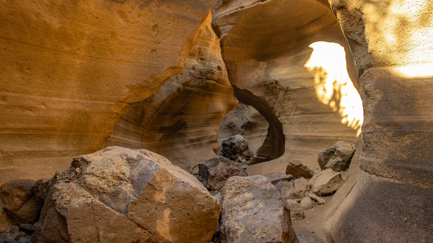 die Felsformationen Tobas de Colores Barranco de las Vacas