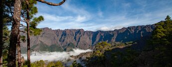 Blick vom Mirador de La Cumbrecita in die Caldera de Taburiente auf La Palma