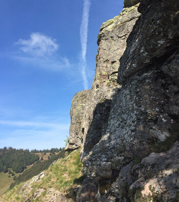 Blick entlang des Hohfelsen