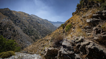 Ausblick nahe der Ruinen Minas de la Estrella, Sierra Nevada, Andalusien