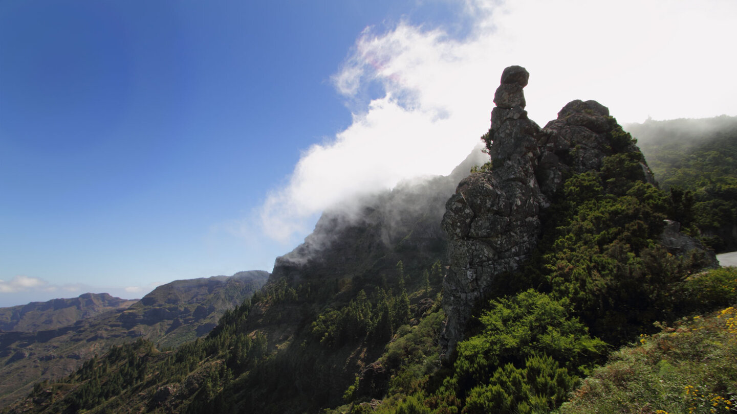 Ausblick über Benchijigua vom Ausgangspunkt der Wanderung beim Roque de Agando