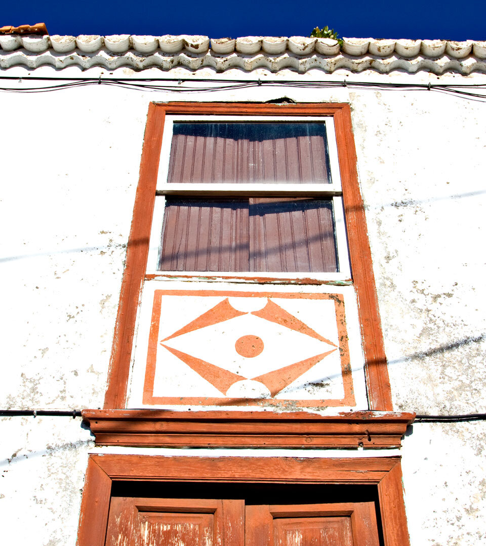 traditionelle Fassade in Gallegos auf La Palma