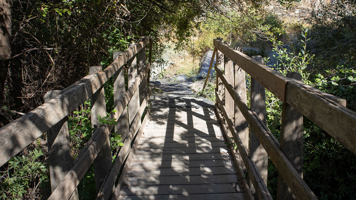 Holzbrücke am Startpunkt der Wanderung - Barranco San Juan