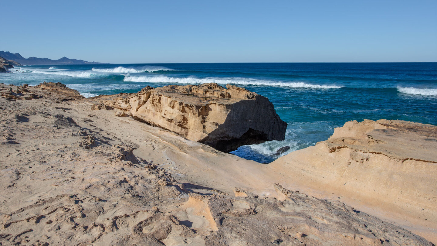 imposante Sandsteinformationen bei Agua Tres Piedras