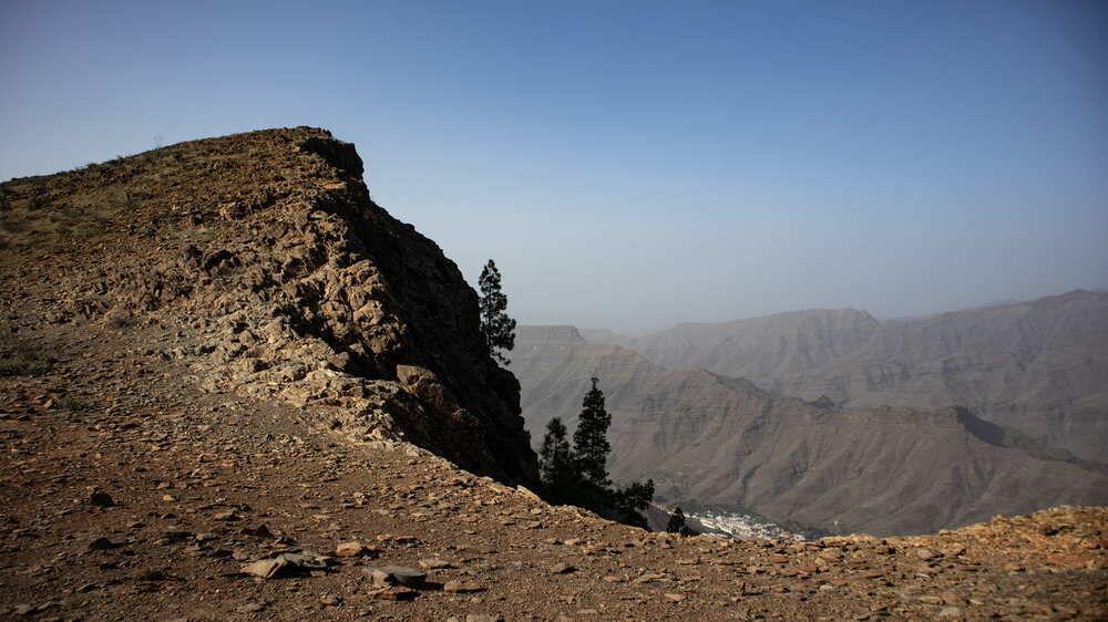 Aussicht von Passhöhe Degollada de las Lapas auf Mogán