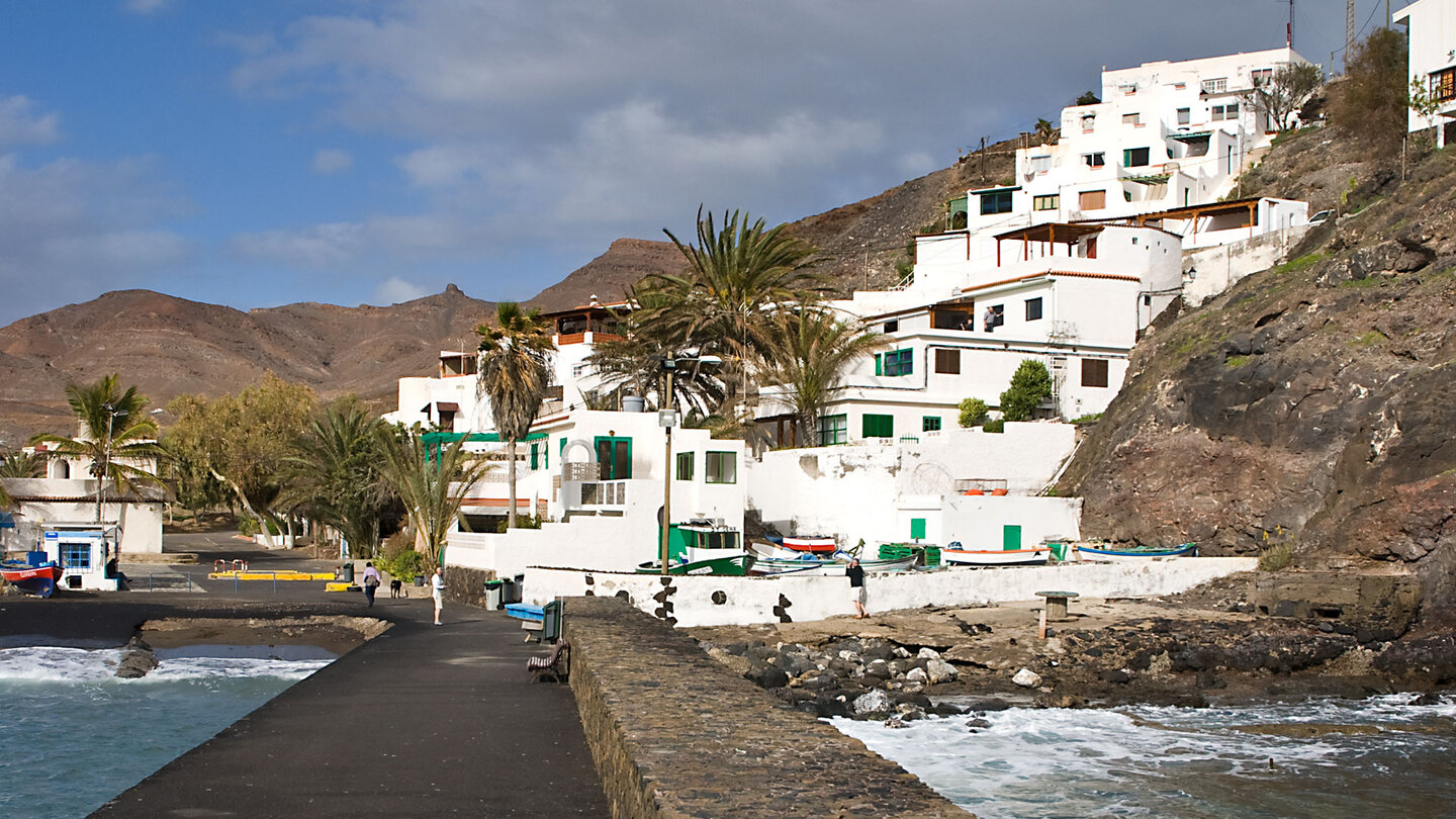 Ausblick vom Pier auf Las Playitas auf Fuerteventura