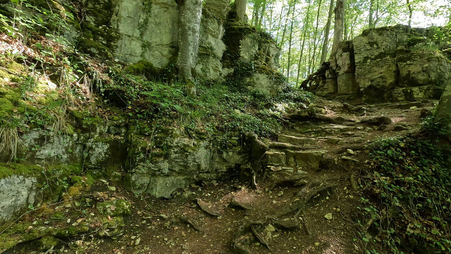 Wanderweg vorbei am Gelden Stein