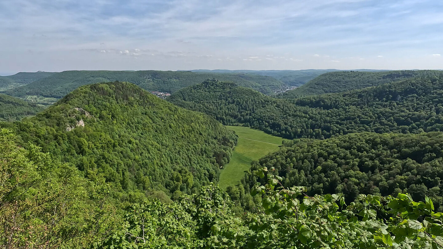 Ausblick über die Schwäbische Alb vom Rutschenfelsen