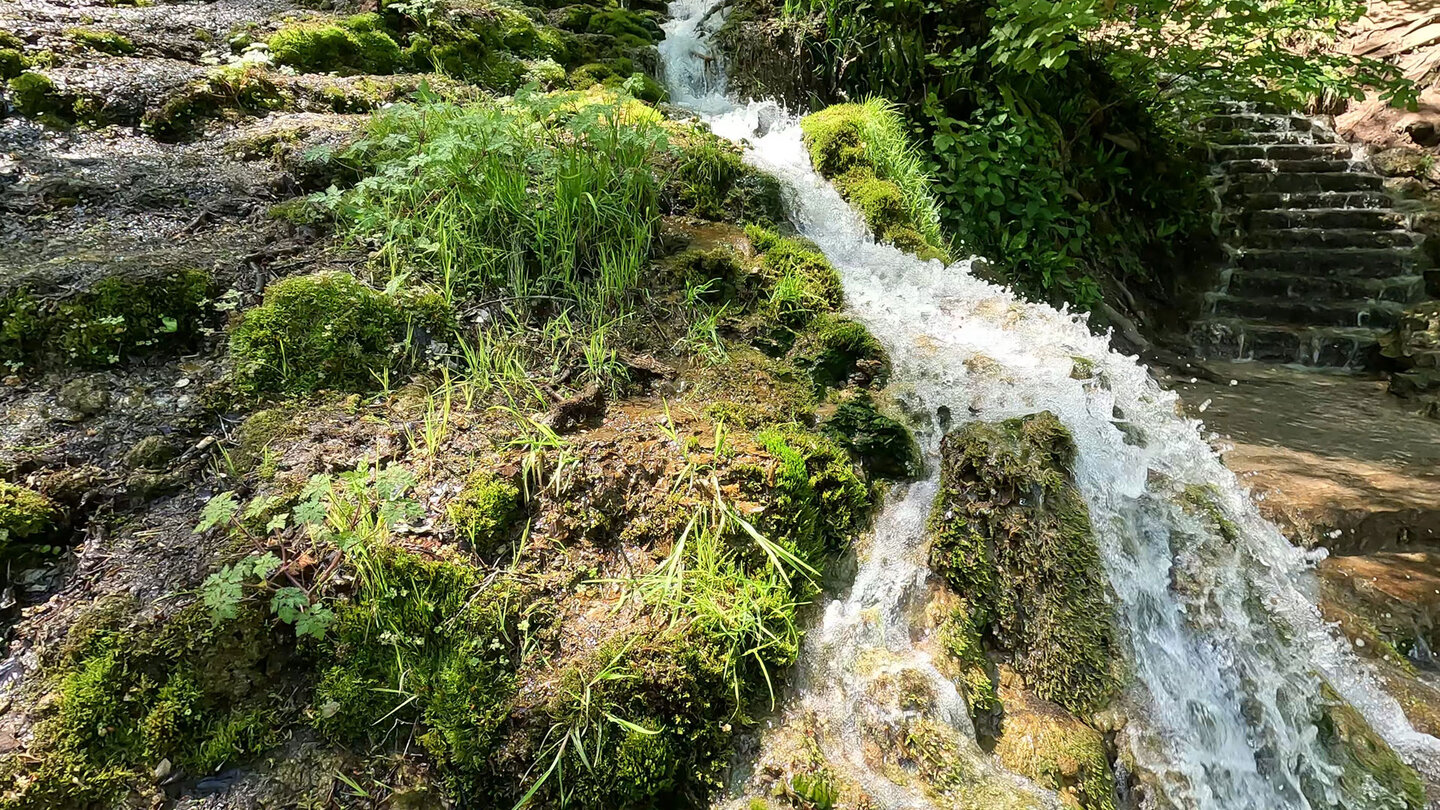 Kaskaden am Wasserfall von Bad Urach