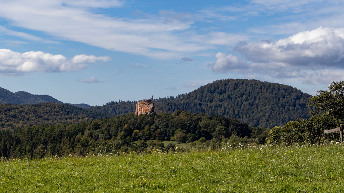 Blick vom Gimbelhof zum Fleckenstein