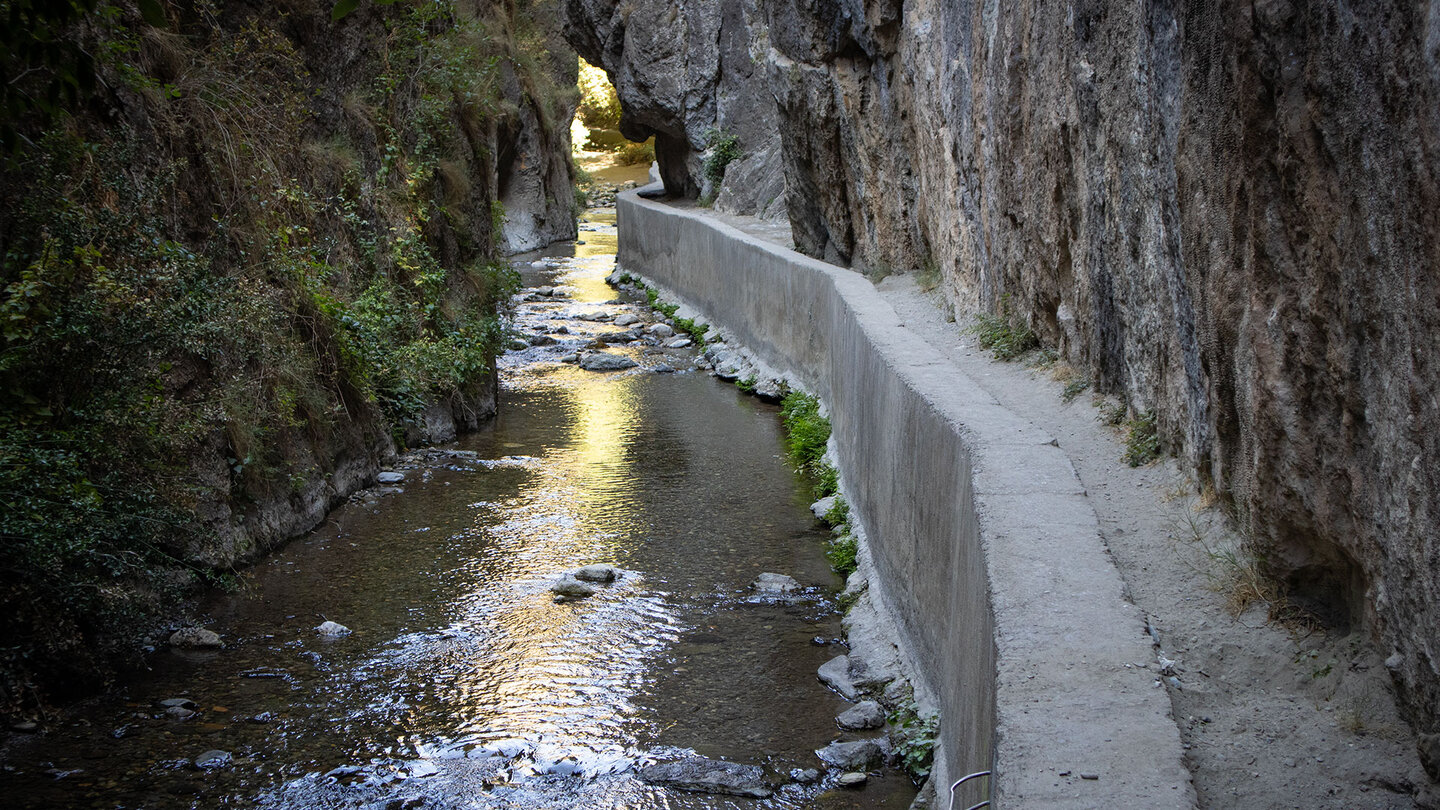 Engstelle der Wanderung Cahorras de Monachil