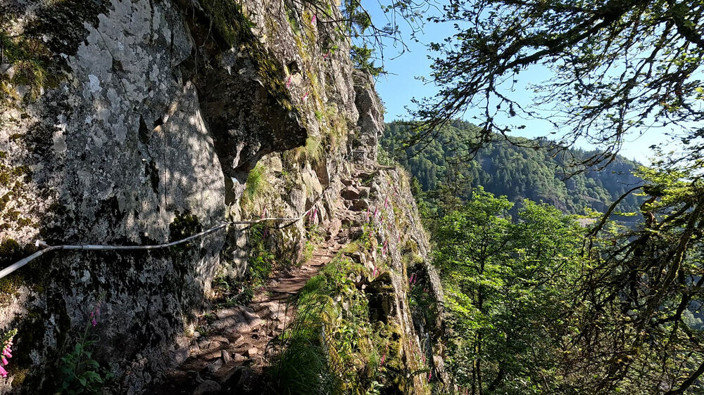 auf dem Felsenweg Sentier des Roches